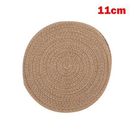 Rund Bomull Linne Cup Underlägg Värmebeständig Matbord Tallrik Matta För Hem Skyddar Bord från utbränd 11/18/24cm