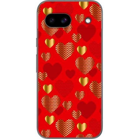 Kompatibelt Mobildeksel til Google Google Pixel 8a GoldenHearts