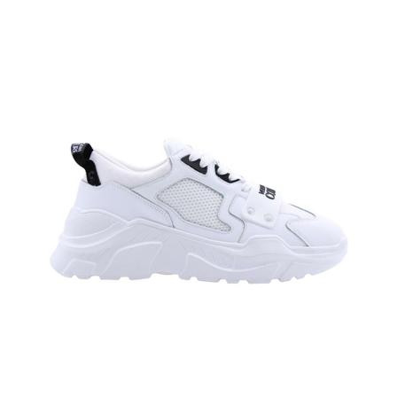 Versace Jeans Couture, Logo Strap Sneakers Wit, Heren, Maat:39 EU,leer