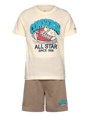 Ks-Knit Short Set Beige Converse