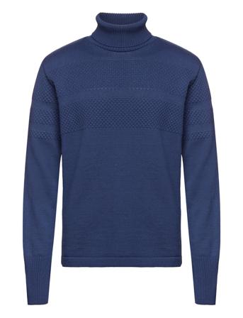 Wool Klemens Knit Knitwear Turtlenecks Marineblå Mads Nørgaard*Betinget Tilbud