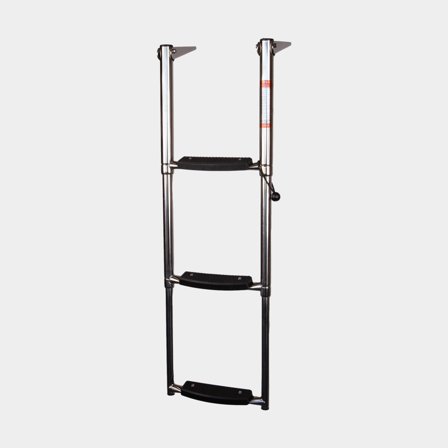 Składana teleskopowa drabinka NOCK Quickstep S-Line, kwasoodporna stal nierdzewna, 3 stopnie, 86 cm, 29.5 cm - Jachtowa