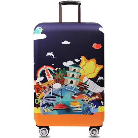 Förtjockat bagageskydd kit försäljningsskyddssvit 18/24/28/32 tum Spandex (S(18"-21" bagage)