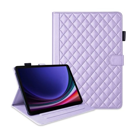Samsung Galaxy Tab S9 FE+/S9+ Fodral i Läder med Rhombus Mönster