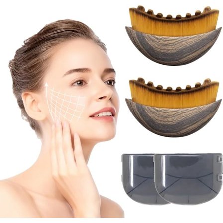 2-osainen lymfakiertohierontalaitepaketti: Kasvojen muotoilu & kuivaharja muotoiluun, turvotuksen poistoon, detoksifikaatioon, kohotukseen, ihon 