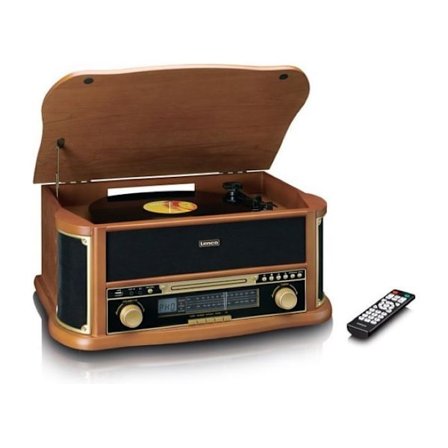 Levytsoitin - LENCO - TCD-2551 - Bluetooth 5.0 - Vinyylilevysoitin - AM/FM-radio