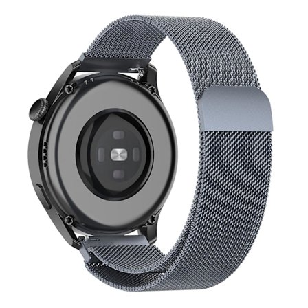 Grå Grå Milan Klockarmband kompatibelt med Huawei Watch Gt 3 Pro 46mm kompatibelt med Huawei Watch Gt 3 Pro 46mm