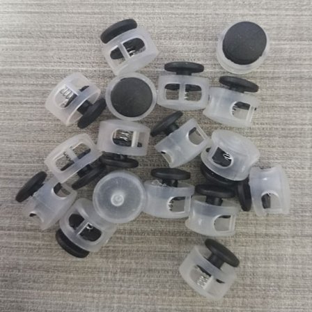 50 kpl Nauhaklipsuja Rope Clamp MUSTA 50 kpl 50 kpl