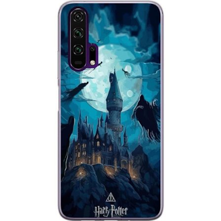 Kompatibelt Mobildeksel til Honor Honor 20 Pro Magisk fantasyillustrasjon med slott i månelys og flytende skapninger, mørk eventyrstemning inspirer
