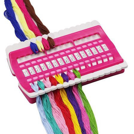 Floss Organiser Återanvändbar Plastbräda Korsstygnsrad Linjeverktyg 30 Trådade Nålar Håller Hantverk Diy Tillbehör(Rose Red)