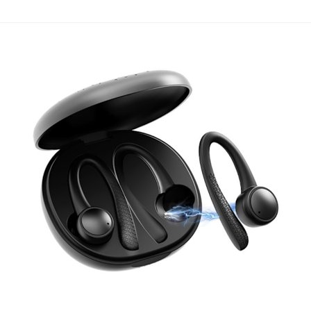 Trådlösa hörlurar Bluetooth 5.0 hörlurar svart