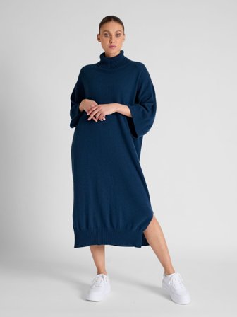 Kashmina - Kashmirkjole "Breeze" - mountain blue - Size S