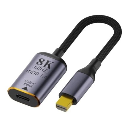 Typ C USB3.1 hona till DP- Displayport /Mini-DP mDP1.4 hane 8K adapterkonverteringskabel HUB 18cm/7.1in