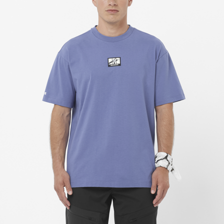 Salomon - première couche pour homme Wild Rays Label Ss Tee M - Marlin - S