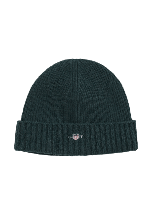 GANT Unisex. Shield Wool Beanie Mössor Herr Grön ONESIZE