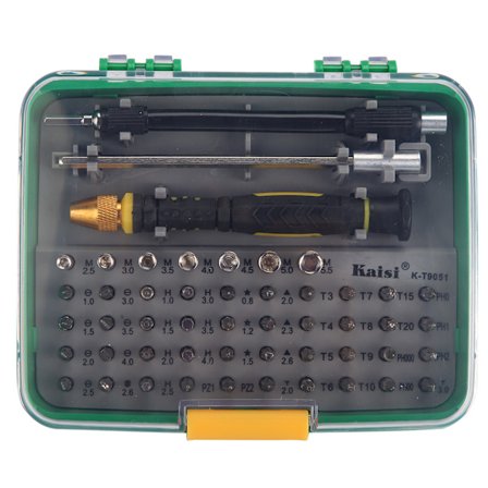 51 i 1 arbetsbesparande design halkfri mjukt silikonhandtag multifunktionsskruvmejselset