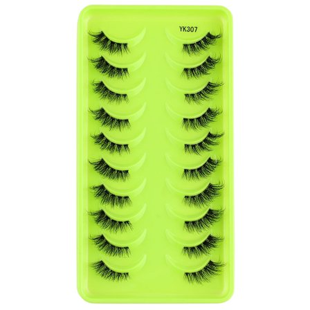 3/10 Par Half Lashes Makeup Naturliga Långa Katt Ögon Lashes Dramatiska Falska Ögonfransar Mjuka Faux Cils Falska Ögonfrans Extens Verktygcomment