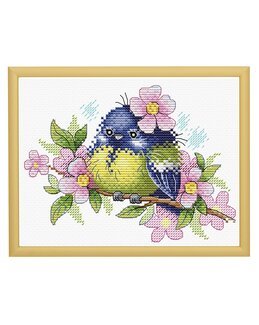 Broderikit Billede Dunet fugl - Knittingroom