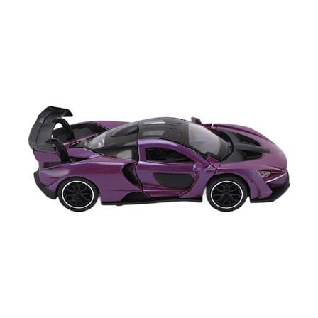 1/32 Valettu legering auto malli Kulumiskest v ni- ja valopalaute Force Leikkiauto 3+ (violetti)