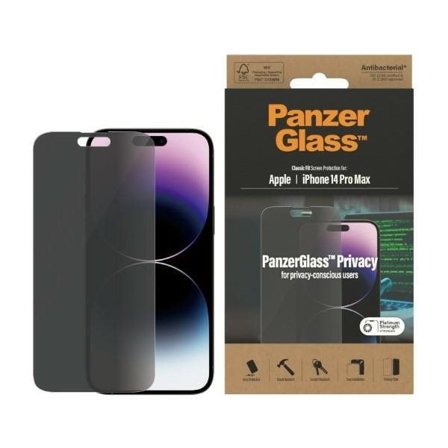 PanzerGlass Classic Monter antibakterielt glass for innsyn for iPhone 14 Pro Max