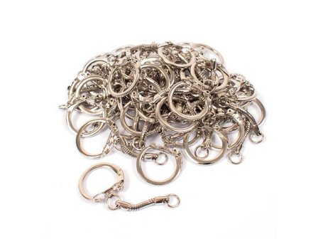 PLAYBOX Nyckelringar med kedja 50/fp - Lyreco - Skola och förskola - Hobbymaterial - Lås, hakar, öglor och ringar