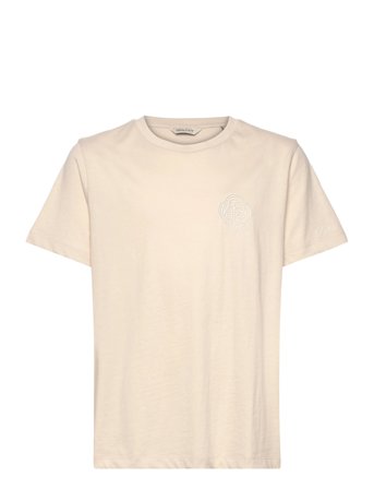 GANT Reg Cotton Graphic Ss T-Shirt - Cream - L