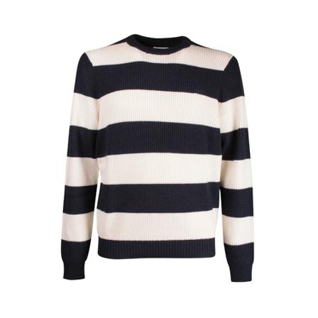 Sun68 Round-neck Strik Blå, Herre Strik