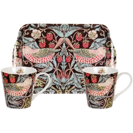 Spode Strawberry Thief Brun Mugg & Brickset | Dukning & Servering > Muggar & Koppar > Kopp | Bagaren och Kocken