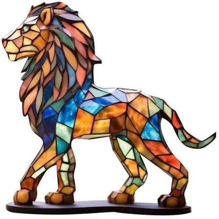 Eläimen koriste, Villieläinten metalli taide, Eläinhahmot Koti sisustus, Eläinten koriste Koti sisustus, Toimisto sisustus-Leijona