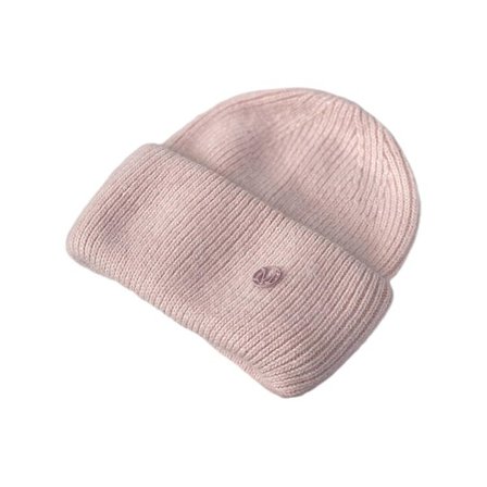 Mote Strikket Lue Ullue Enkel Bokstav for M Beanie Lue Øre for Beskyttelse Termisk for Familiesammenkomster Gate Sh Rosa