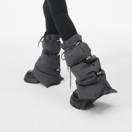 Vinterforede benvarmere til kvinder, bløde isolerende komfort puffer støvleovertræk [DB]