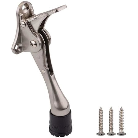 2pcs 10 Cm Kick Door Stop, Satin Nickel