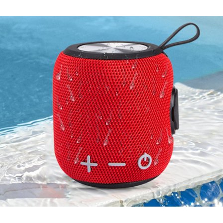 Bärbar Bluetooth-högtalare, Mini Bluetooth 5.0-högtalare svart röd