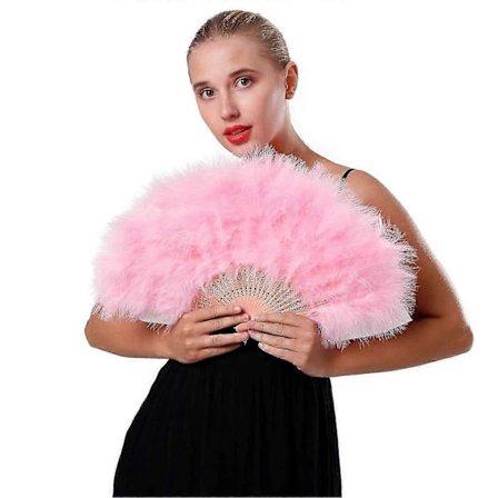 1920-luvun vintage-tyylinen läppäviuhka sulkataitto-muotoilulla