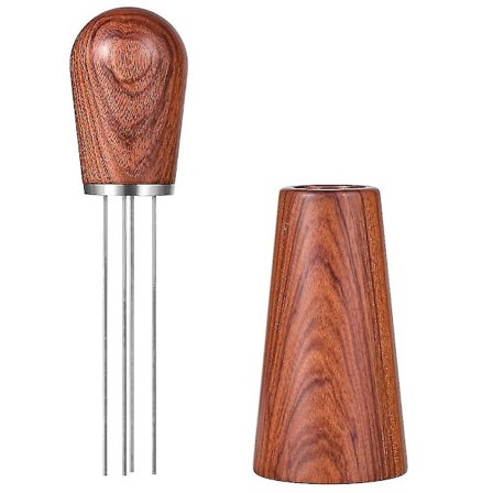 Espresso Kaffeestirrer, Kaffeestirrer Værktøj Til Espresso Distribution, Naturligt Træhåndtag Og St