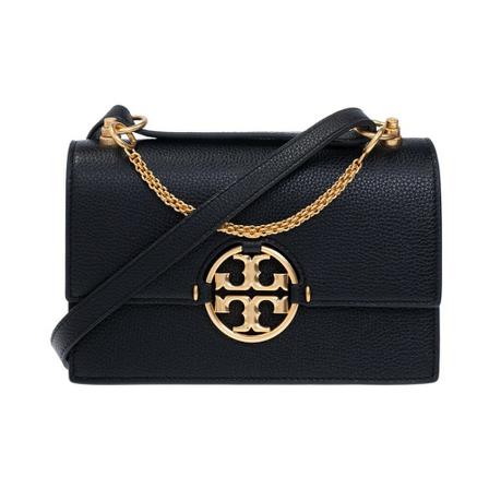 Tory Burch, Miller Small Shoulder Bag Zwart, Dames, Maat:ONE Size,leer,gevlochten