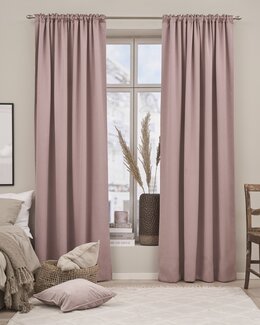 Ensfarget mørkleggingsgardin med multibånd Sove 2-pk Lyng - Linea