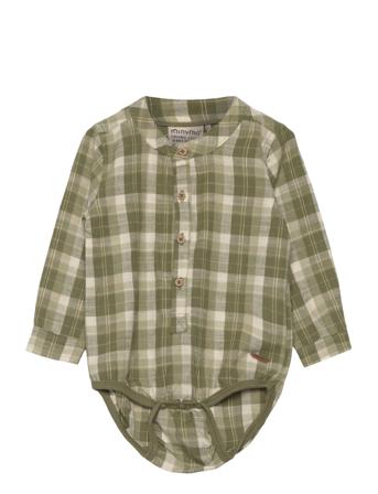 Body Ls Check Green Minymo