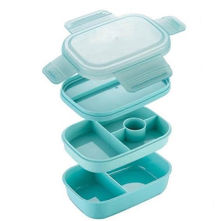 Madkasse til voksne, 1900 ml madkasse med rum, lækagesikker Bento-boks