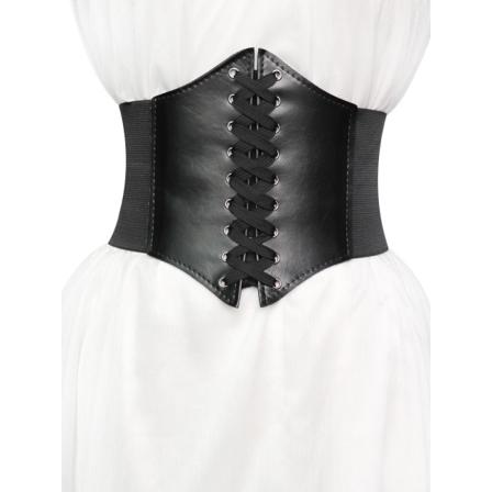 Kvinne vintage kunstskinn Sexy underbust midje beltekorsett