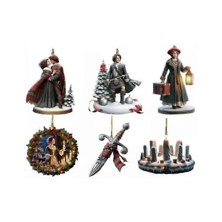 Uudet joulukuusenkoristeet 2024, Outlander-sisustus perhekollaasi loma (FMY)