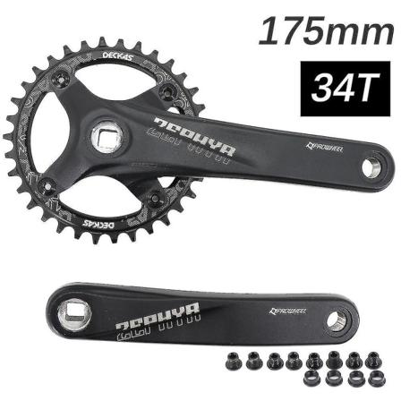 Prowheel Krankarm Sæt Kvadrat Hul Mtb Cykel 104bcd 170mm 175mm Deckas Kædeblads Bjergcykel 30t 32 34 36 38 40t 1x 2x 1 2 Hastighed 175mm and 34T