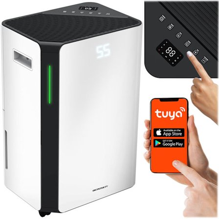 Avfuktare med WiFi, 20 l/dag, 4,5 l tank, Tyst