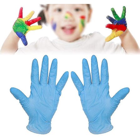 Engangshansker i nitril for barn (20 stk./100 stk.), Diy-beskyttelseshansker_l