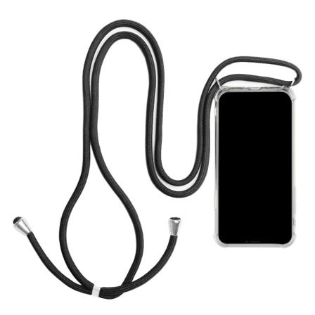 Mobilskal Med Halsband För Samsung Galaxy S10 Stötsäker Klar Sil Mörkgrå