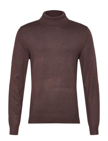 Mélange Roll Neck Knit Knitwear Turtlenecks Brun Lindbergh