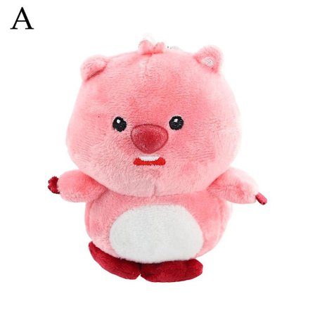 18cm Mini Rosa Bever Loopy Plysj Myke Fylte Dyr Leker Dukke Koreansk Tegneserie Loopy Plysj Leker