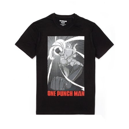 One Punch Man Herr Saitama T-shirt 3XL Svart