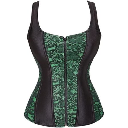 Korsetter för kvinnor Overbust Bustier Top Gothic Sexy Shoulder