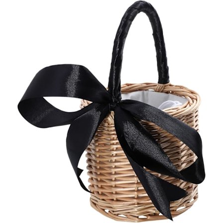 Allsidig vin kurv i flettet kurv Håndvevd oppbevaringsbeholder Innerforing for frukt snacks dekorativ